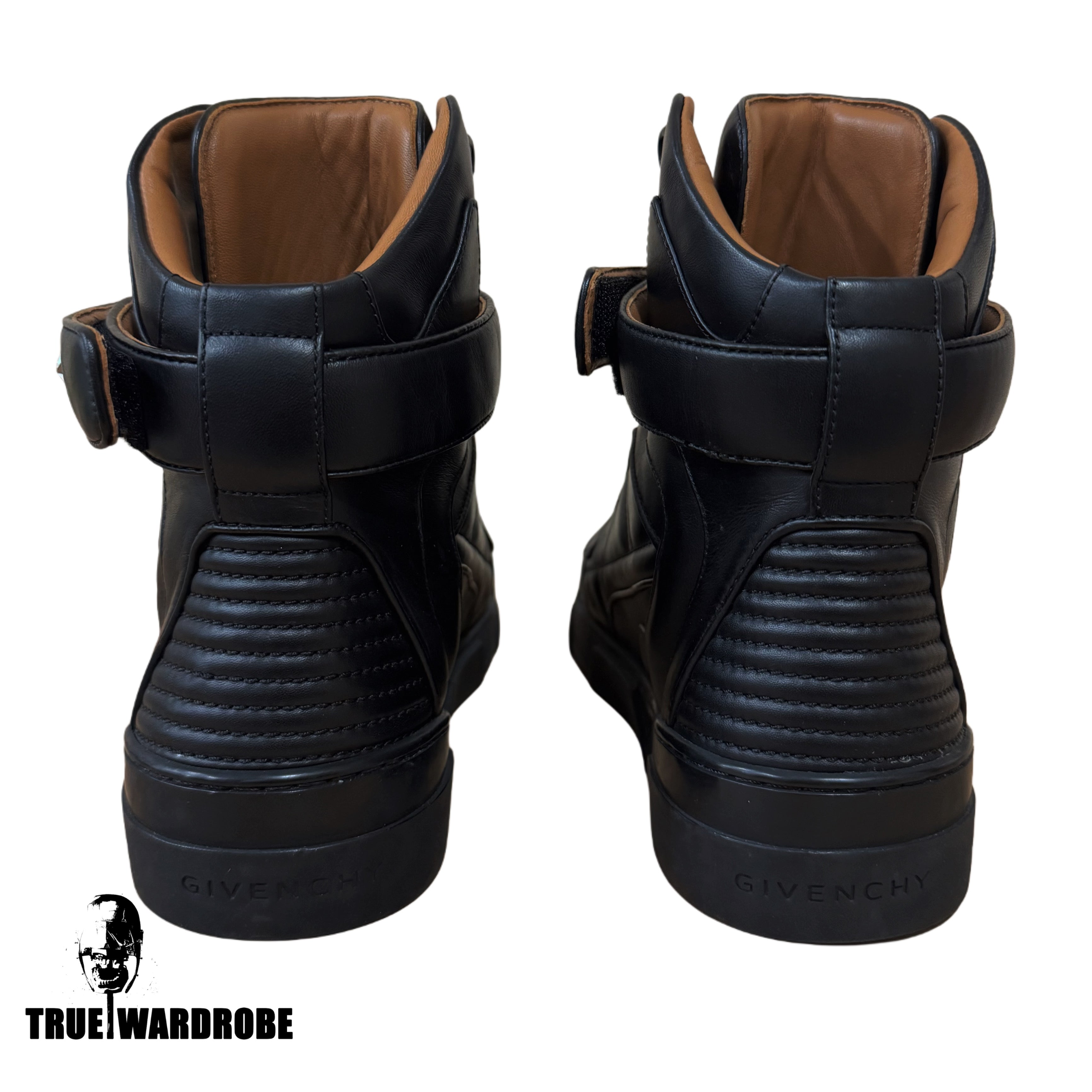 Givenchy Tyson Triple Black Star Leather High Top Sneakers