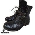 Patent Leather Combat Army Black Boots