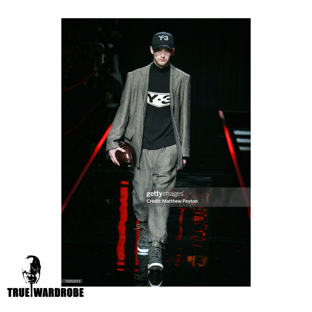 FW07 RUNWAY Y-3 Yohji Yamamoto x Adidas Khaki Eyelet Boots