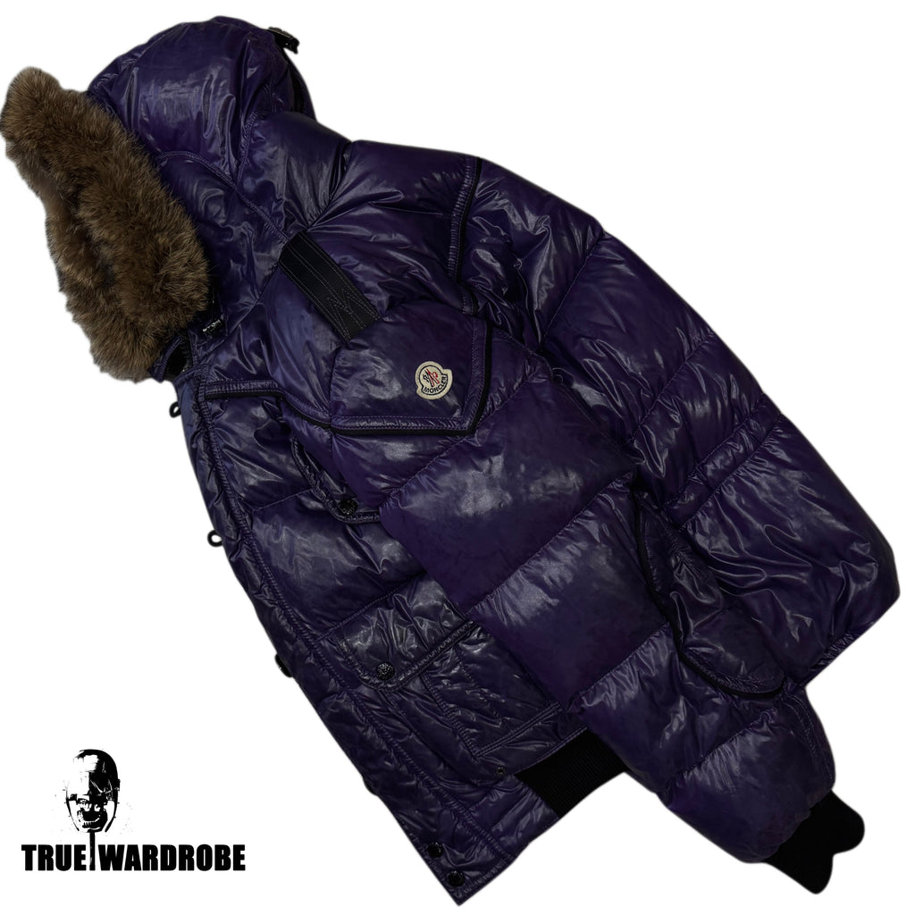 FW08 Moncler Casimir Purple Fur Puffer Jacket