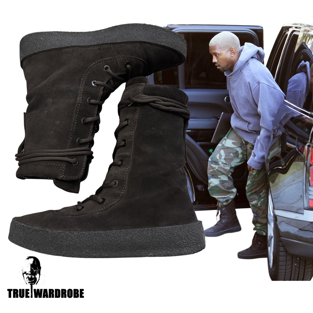 Yeezy Season 4 Taupe Military Oil Crepe Boots