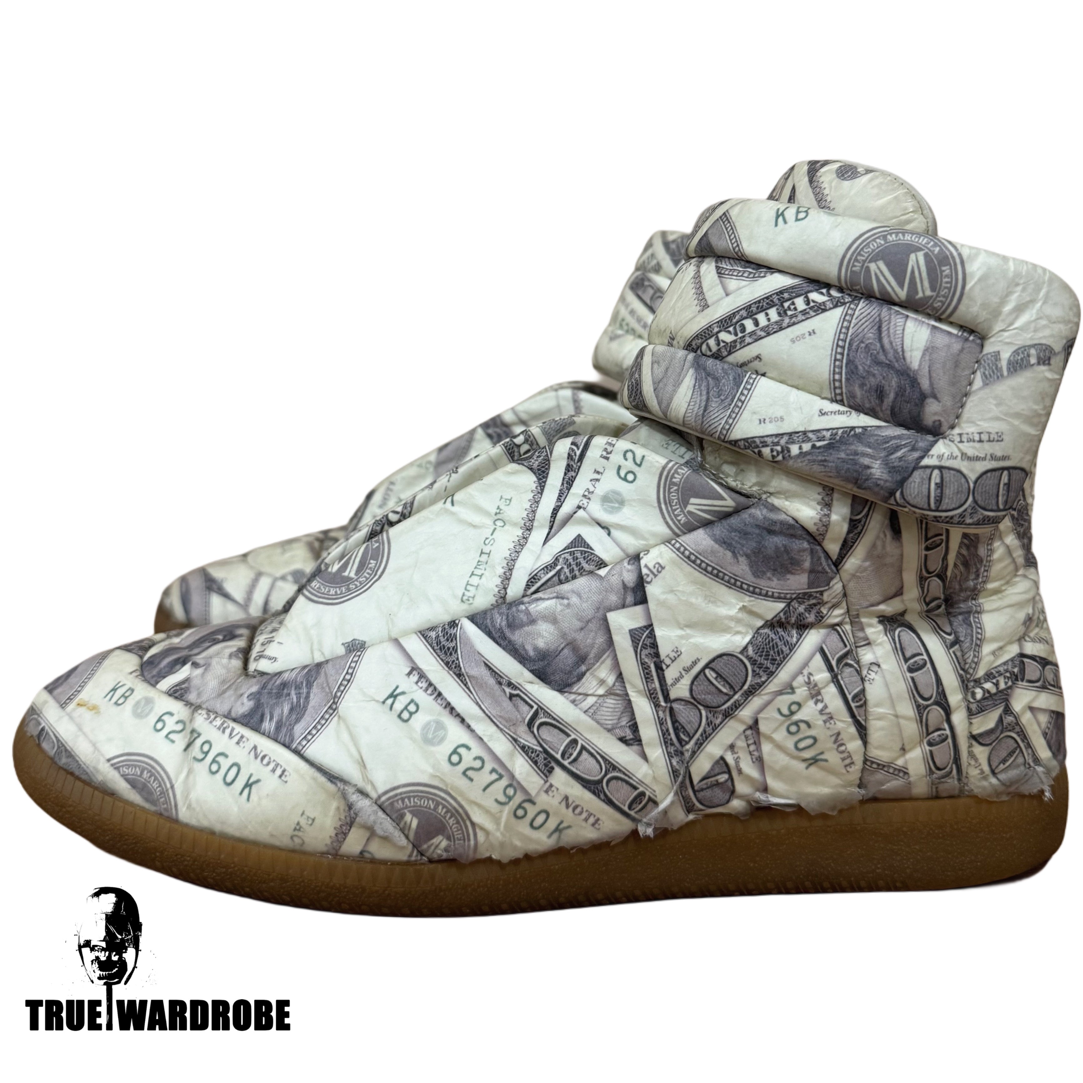 2018 Maison Margiela Dollar Money Printed High Top Futures