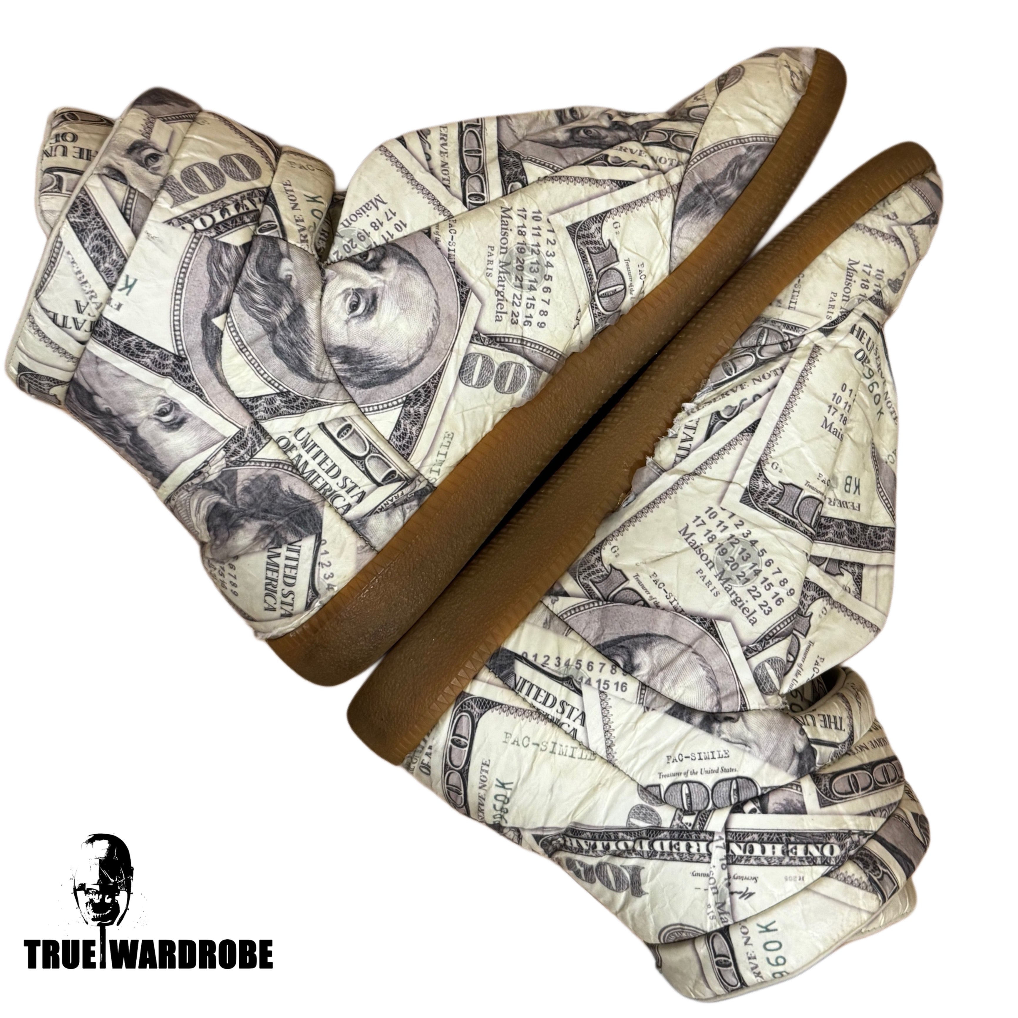 2018 Maison Margiela Dollar Money Printed High Top Futures