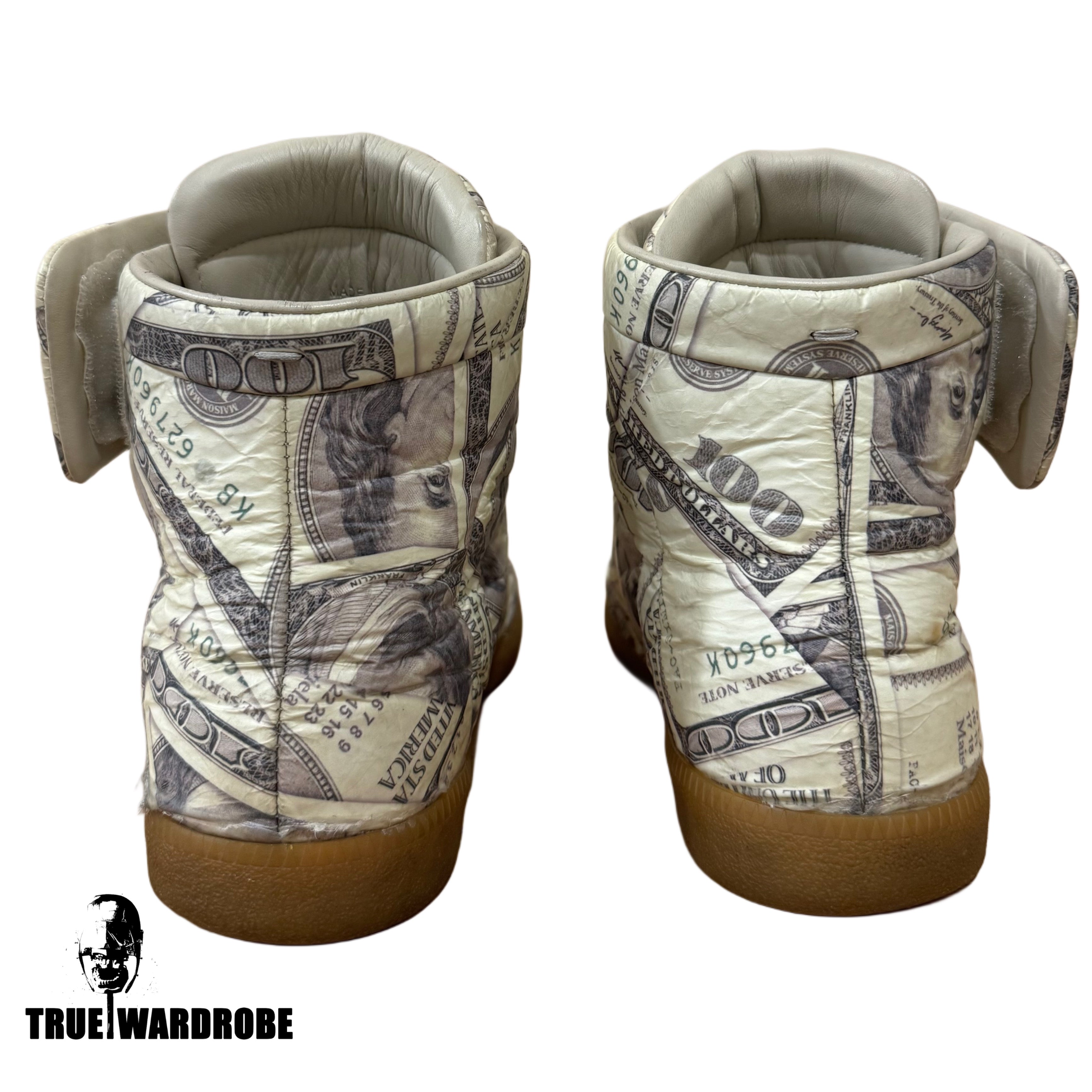 2018 Maison Margiela Dollar Money Printed High Top Futures