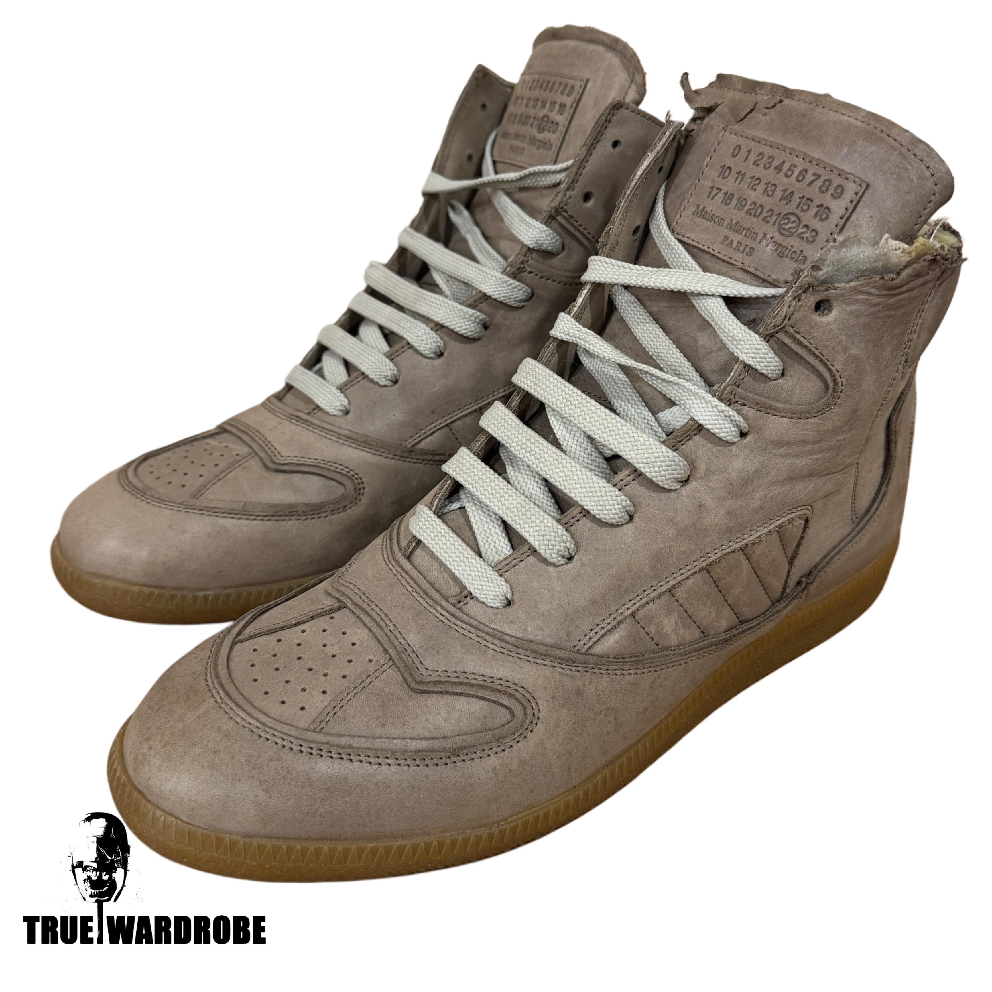 2012 Maison Martin Margiela Cadillac 22 Line Caramel Brown High Top Sneakers