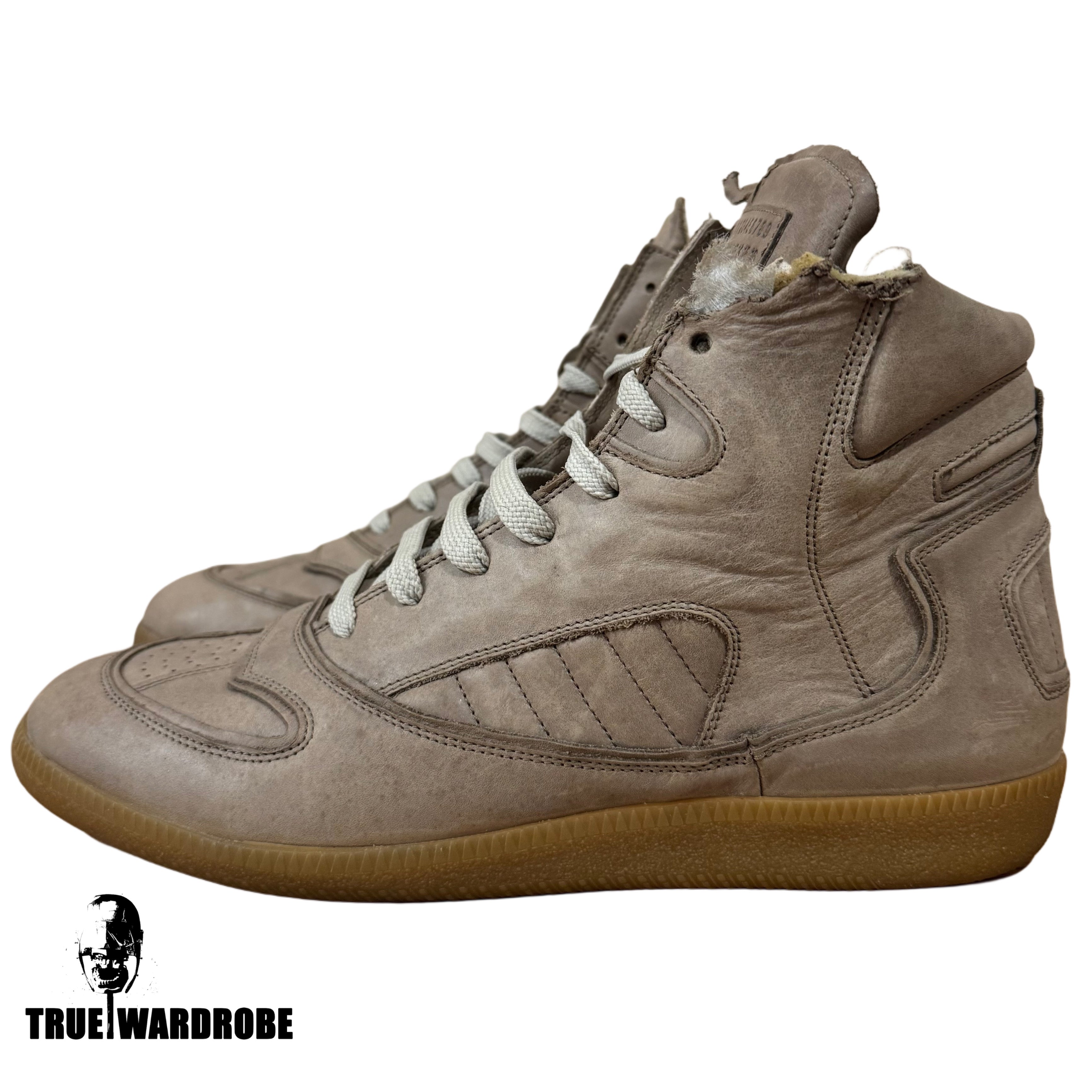 2012 Maison Martin Margiela Cadillac 22 Line Caramel Brown High Top Sneakers