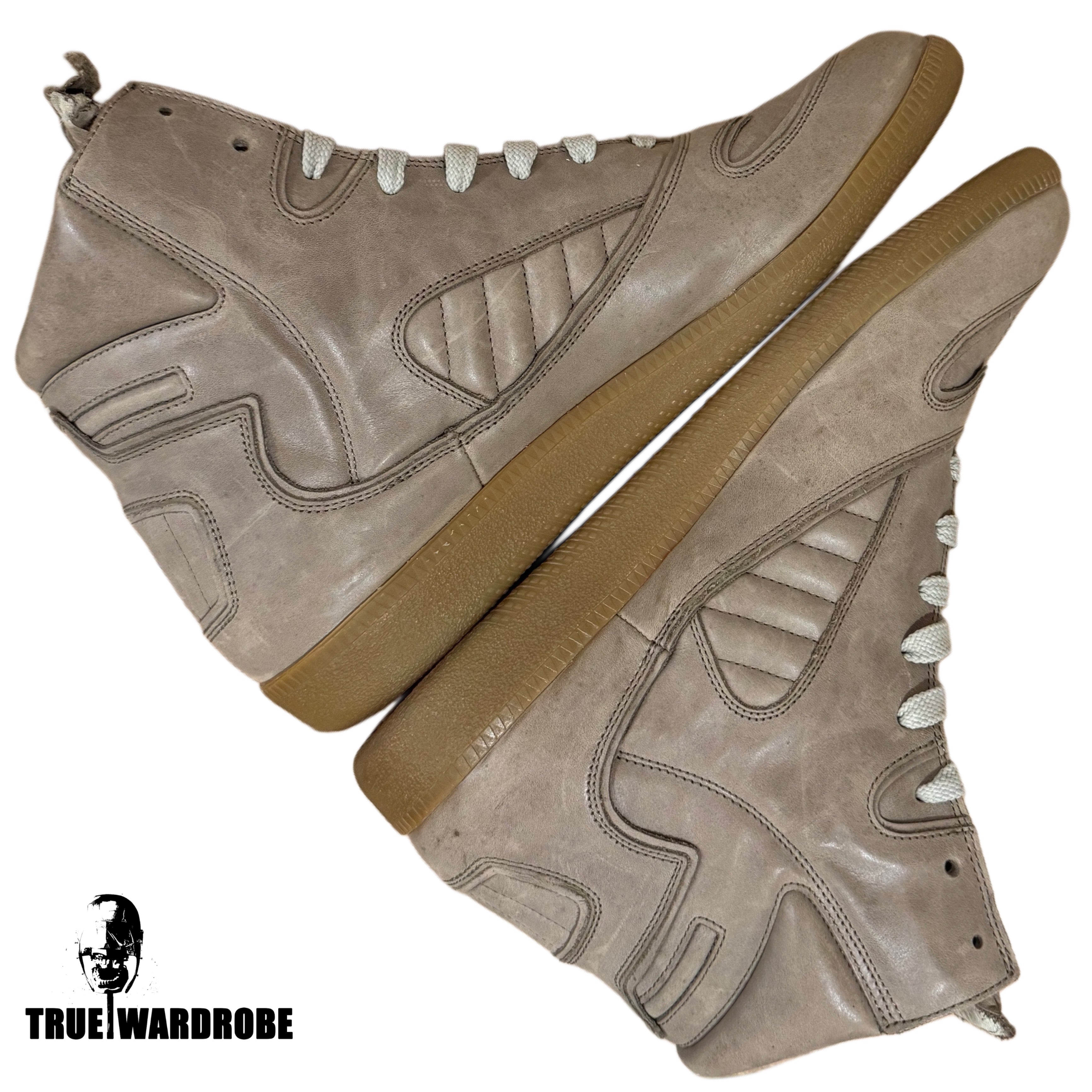 2012 Maison Martin Margiela Cadillac 22 Line Caramel Brown High Top Sneakers