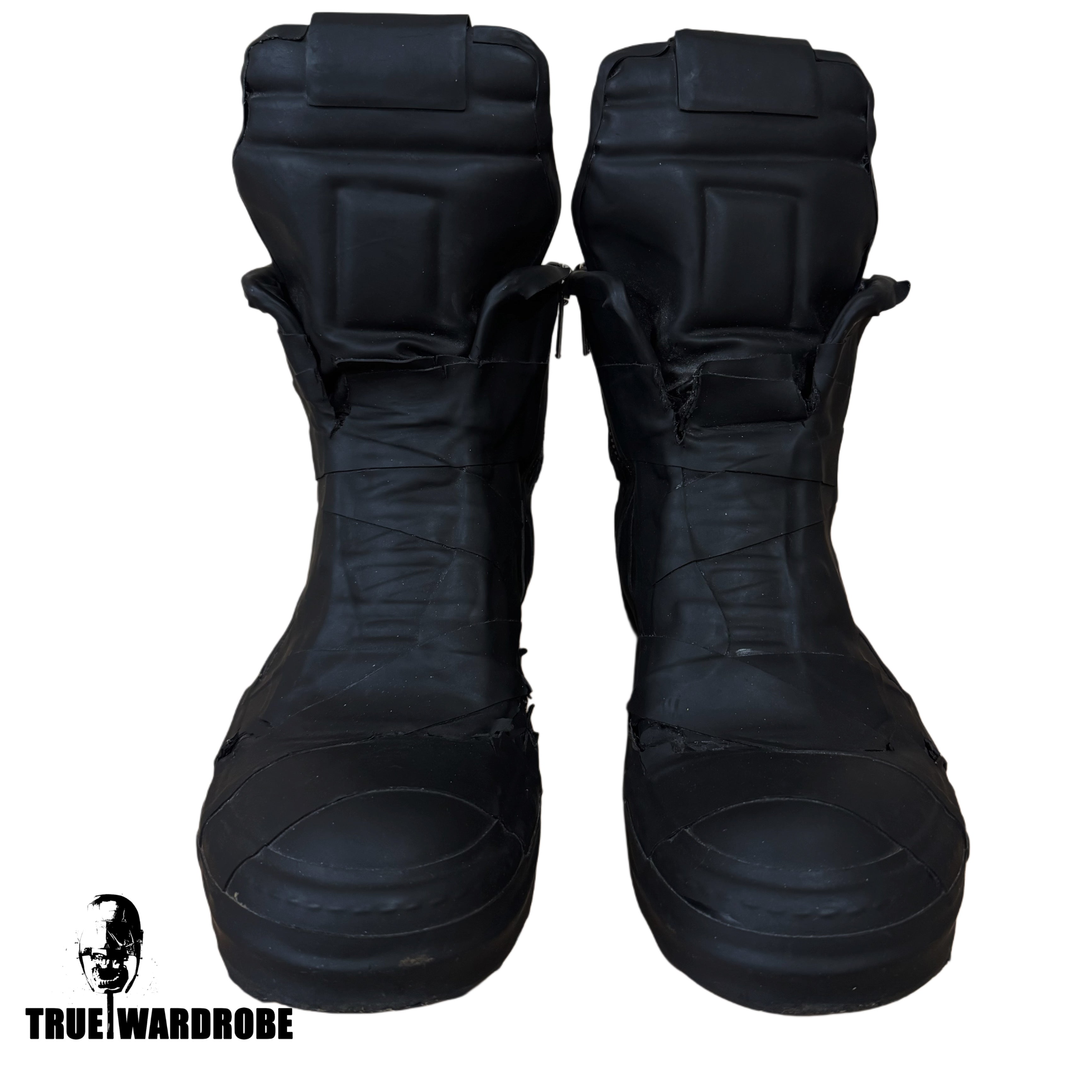 “PERFORMA” Rick Owens Tape Mummy Rubber Geobasket Black Sneakers