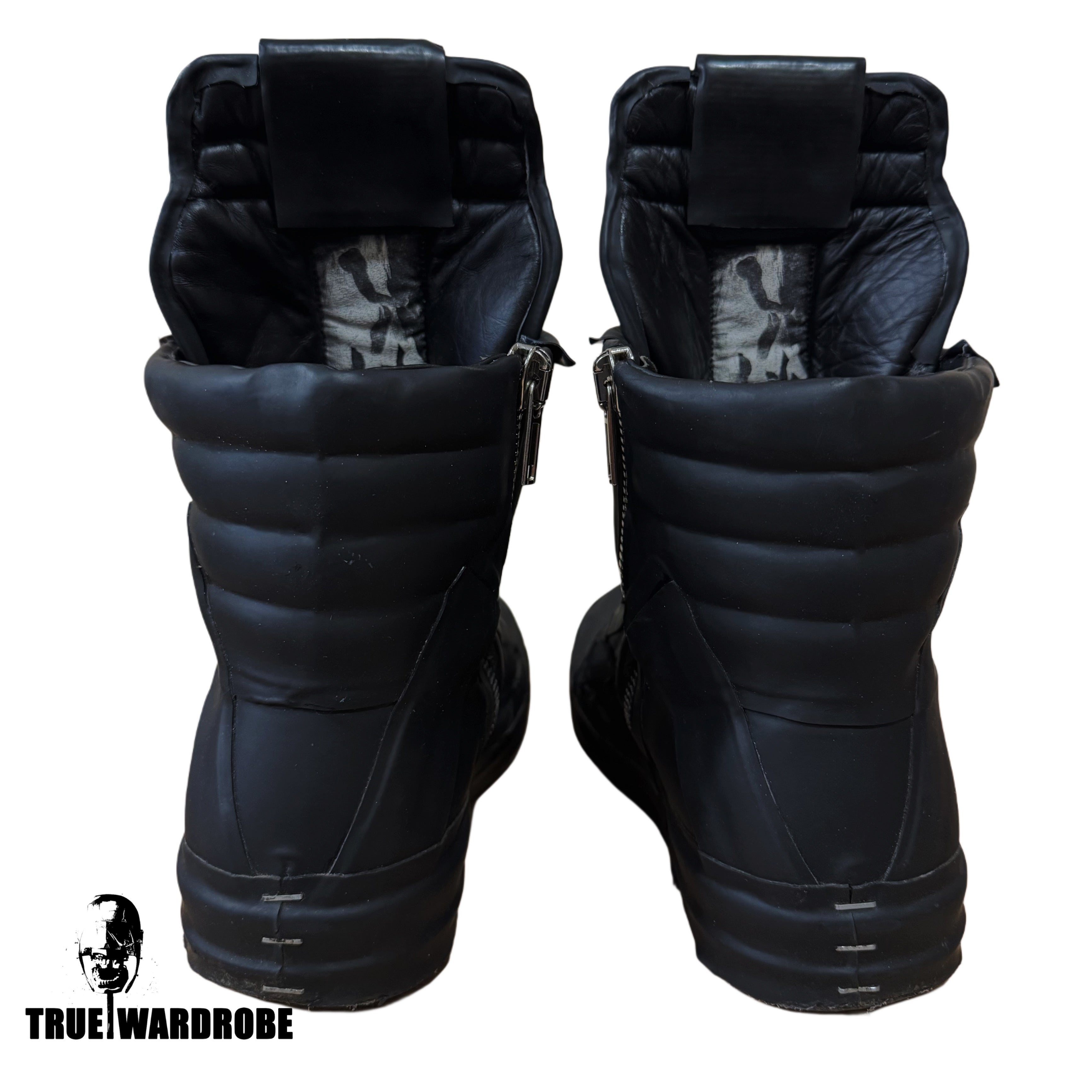 “PERFORMA” Rick Owens Tape Mummy Rubber Geobasket Black Sneakers